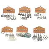 6-piece set snake owl ocean earrings
