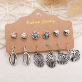 Love hollow half-round earrings