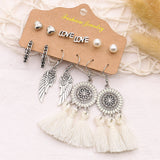 6-piece set snake owl ocean earrings
