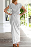 Momentlover Casual Solid Frenulum O Neck Irregular Dresses(6 Colors)