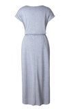 Momentlover Casual Solid Frenulum O Neck Irregular Dresses(6 Colors)