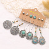 Leaf wing geometric tassel earrings