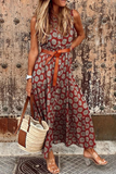 Momentlover Casual Dot Buckle Basic Mandarin Collar A Line Dresses