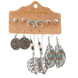 Love hollow half-round earrings