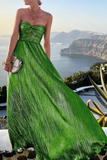 Momentlover Fashion Solid Hollowed Out Strapless Cake Skirt Dresses(7 Colors)