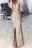 Momentlover Casual Patchwork Patchwork V Neck Trumpet Mermaid Dresses(7 Colors)