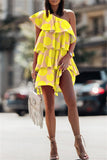 Momentlover Fashion Casual Print Patchwork Backless Oblique Collar Sleeveless Dress Dresses