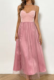 Momentlover Celebrities Elegant Solid Patchwork Strapless Irregular Dress Dresses