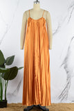 Momentlover Elegant Formal Solid Fold U Neck Dresses