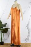 Momentlover Elegant Formal Solid Fold U Neck Dresses