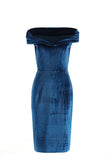 Momentlover Sexy Solid Fold Off the Shoulder One Step Skirt Dresses(4 Colors)