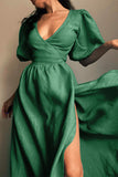 Momentlover Sexy Simplicity Solid Frenulum V Neck Waist Skirt Dresses