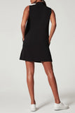 Momentlover Casual Solid Patchwork Half A Turtleneck A Line Dresses
