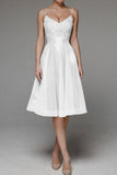 Momentlover Sexy Formal Solid V Neck Sling Dress Dresses