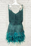 Momentlover Sexy Solid Tassel Feathers V Neck Pencil Skirt Dresses(9 Colors)