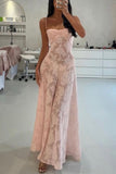 Momentlover Elegant Formal Solid See-through Evening Dress Dresses