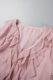 Momentlover Fashion Elegant Solid Patchwork V Neck Princess Dresses