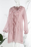 Momentlover Fashion Elegant Solid Patchwork V Neck Princess Dresses