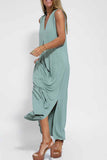 Momentlover Street Solid Patchwork V Neck Vest Dress Dresses