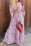 Momentlover Sweet Print Patchwork O Neck A Line Dresses