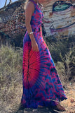 Momentlover Sexy College Print Cross Straps V Neck Sleeveless Dress Dresses