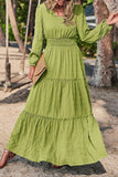Momentlover Casual Vacation Solid Fold V Neck A Line Dresses