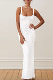 Momentlover Sexy Solid Lace See-through Square Collar Wrapped Skirt Dresses
