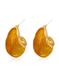 Original Stylish 3 Colors Resin Water Drop Geometry Earrings