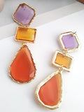 Momentlover Split-Joint Geometric Drop Earrings