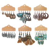 Geometric retro court earrings