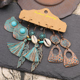 Geometric retro court earrings