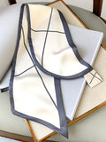 Momentlover Original Striped Print Hair Band&Silk Scarf