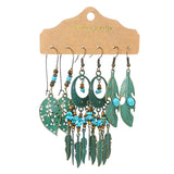 Geometric retro court earrings