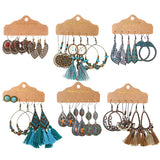 Flower geometric vintage earrings