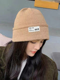 Momentlover Split-Joint Solid Color Knitted Hats