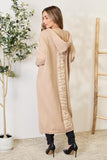 Momentlover Open Front Hooded Sweater with Pockets