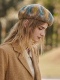 Momentlover Vintage Wool Contrast Color Beret Hat