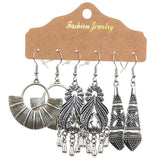 Vintage earrings round dripping oil bohemian earrings