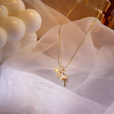 WHOLESALE copper micro-inlaid zircon cute necklace
