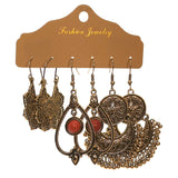Drop-shaped Bohemian retro earrings