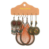 Drop-shaped Bohemian retro earrings