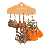 Drop-shaped Bohemian retro earrings