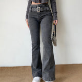 themeisles - Hot Girl Denim Flare Jeans