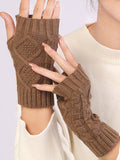 momentlover Simple 9 Colors Jacquard Knitting Gloves