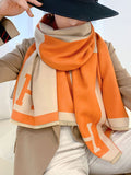 Momentlover Original Warm Letter Print Shawl&Scarf