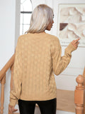 Momentlover Round Neck Drop Shoulder Sweater