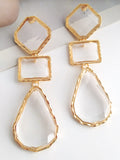 Momentlover Split-Joint Geometric Drop Earrings