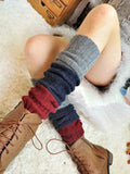 momentlover Casual Contrast Color Leg Warmers Accessories