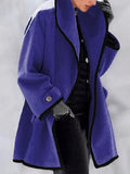 Momentlover Buttoned Long Sleeves Stand Collar Outerwear Coats
