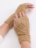 momentlover Simple 9 Colors Jacquard Knitting Gloves